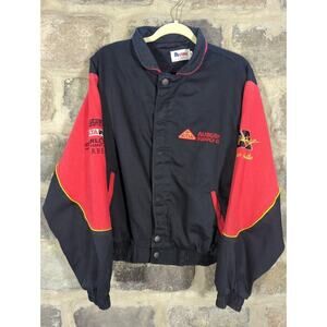 VTG Ashley Jacket Woman's‎ Medium Mike White Racing Red Black NASCAR Lined Snap